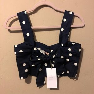 Nwt zara polka dot crop top